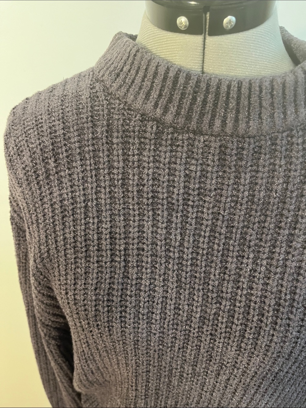 Wilfred Free Plum Ribbed Mock Neck Sweater - Picture 3 of 5